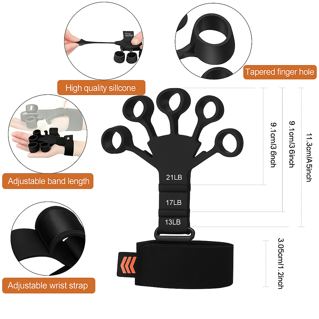 Stretch Ease™ Silicone Grip Training and Exercise Finger